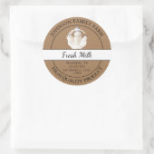 農業生乳ブラウンラベル ラウンドシール (バッグ)