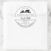 農業生乳ラベル ラウンドシール (バッグ)