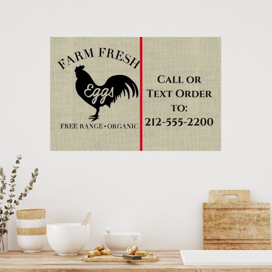 農業生卵の道端 ポスター (キッチン)