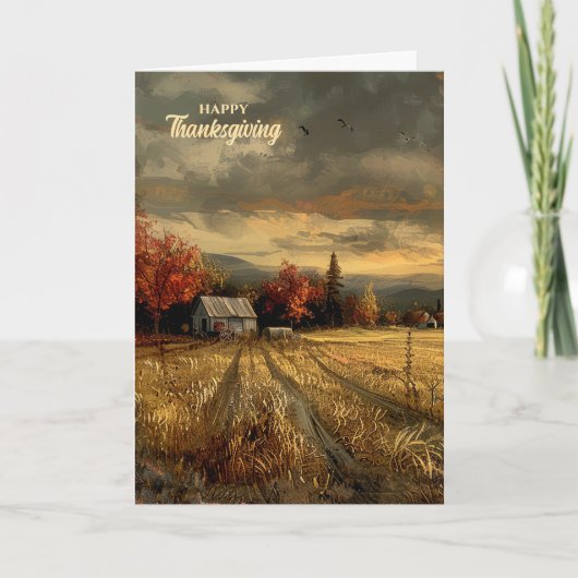 農業生活秋の国の感謝祭 シーズンカード (正面)