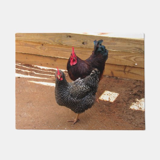 農業生活 – ニワトリ形式 ドアマット (正面)