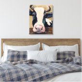 農業生活 – 牛のガンザー キャンバスプリント (インサイチュ (寝室))