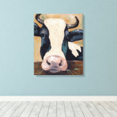 農業生活 – 牛のガンザー キャンバスプリント (インサイチュ (ウッドフロア))