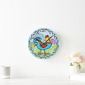 農業用のねこ ラウンド壁時計 (ホーム)