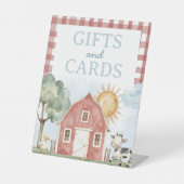 農業用の贈り物とカードテーブルの看板 台座サイン (正面)