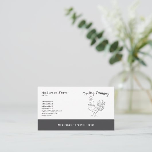 農業用の鶏 名刺 (スタンド正面)