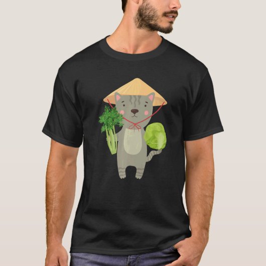 農業用グラフィック牛農家農業用トラクター Tシャツ (正面)