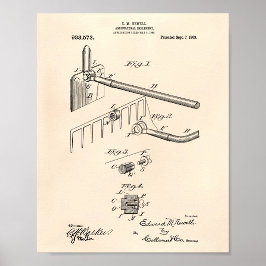 農業用器具1909年ピーパー ポスター (正面)