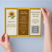 農業用折り畳みパンフレットのロゴ、QRコード チラシ (手)