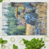 農業用機械、トラクター、バックホー、農業用車両 キッチンタオル (折り畳み)