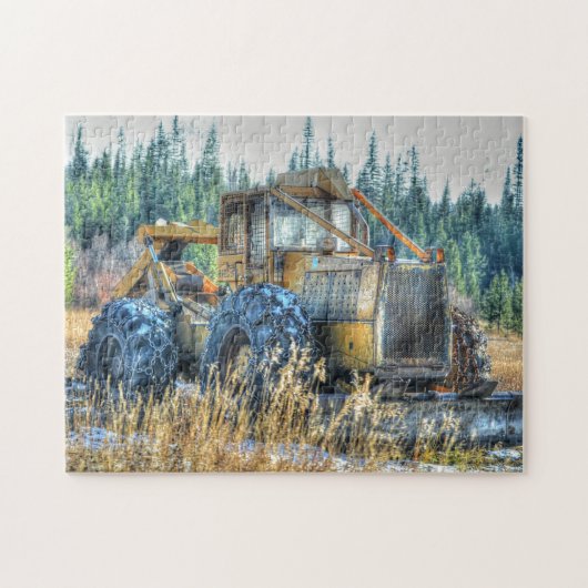 農業用機械、トラクター、バックホー、農業用車両 ジグソーパズル (横)