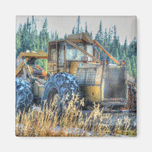 農業用機械、トラクター、バックホー、農業用車両 マグネット (正面)