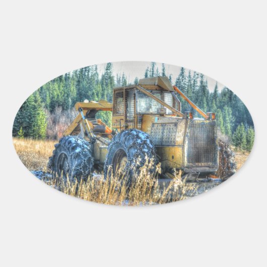 農業用機械、トラクター、バックホー、農業用車両 楕円形シール (正面)