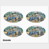 農業用機械、トラクター、バックホー、農業用車両 楕円形シール (シート)