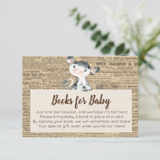 農業用牛書籍ベビーカード エンクロージャーカード (スタンド正面)