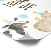 農業用緑のカードとギフト誕生日の看板 ポスター (角)