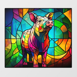 農業用豚の豚ステンドガフェイクラス ウィンドウサイン