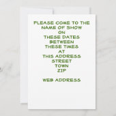 農業祭のご案内 かわいい子牛 招待状 (裏面)