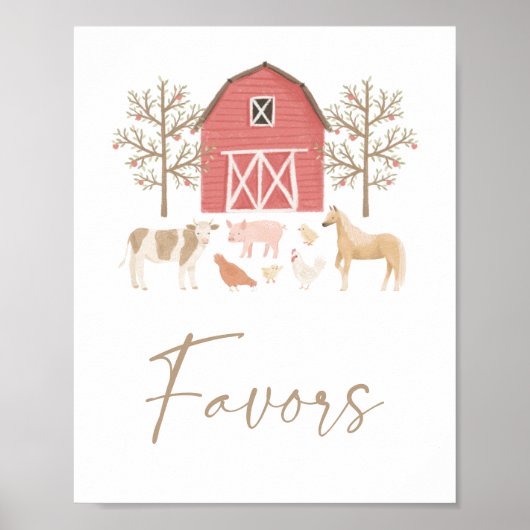 農業誕生日パーティーの好意サイン ポスター (正面)