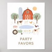 農業誕生日パーティーの好意サイン ポスター (正面)