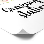 農業誕生日パーティーの看板の放牧ステーションの食の看板 ポスター (角)