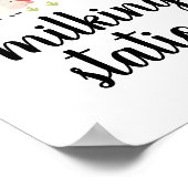 農業誕生日パーティーサインミルキングステーションのサイン ポスター (角)