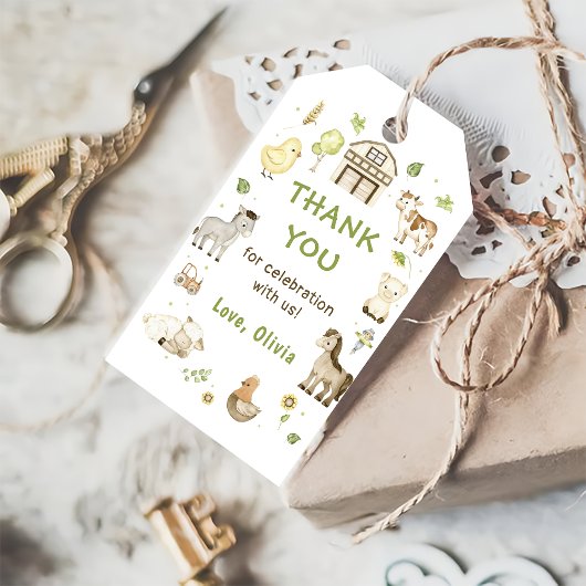 農業誕生日パーティーサンキューギフトラベル ギフトタグ