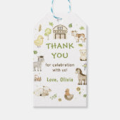 農業誕生日パーティーサンキューギフトラベル ギフトタグ (正面)