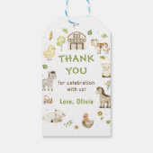 農業誕生日パーティーサンキューギフトラベル ギフトタグ (裏面)