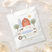 農業誕生日パーティーサンキューギフトラベル フェイバーバッグ (クリップ留めされた状態)