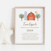 農業誕生日パーティータイムカプセルの看板 ポスター