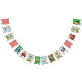 農業誕生日パーティートラクター動物 バンティングフラッグ (全)