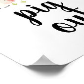 農業誕生日パーティー豚サインアウトフード看板 ポスター (角)