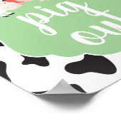 農業誕生日パーティー豚サインアウトフード看板 ポスター (角)