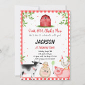 農業誕生日パーティー 招待状 (正面)