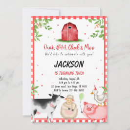 農業誕生日パーティー 招待状