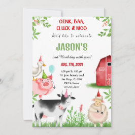 農業誕生日パーティー 招待状