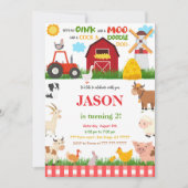 農業誕生日パーティー 招待状 (正面)