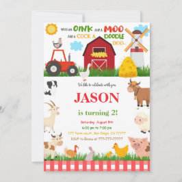 農業誕生日パーティー 招待状