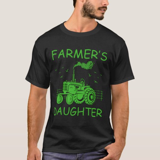 農業農家ドータートラクター農家ドーター Tシャツ (正面)