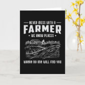 農業農家農業農業トおもしろいラクターギフト カード (黄色い花)