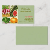 農業農業と野菜の店 名刺 (正面/裏面)