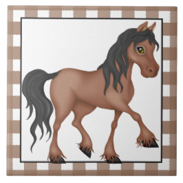 農業馬の漫画の国のタイル タイル