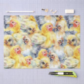 農業鶏の水彩 薄葉紙 (クラフト)