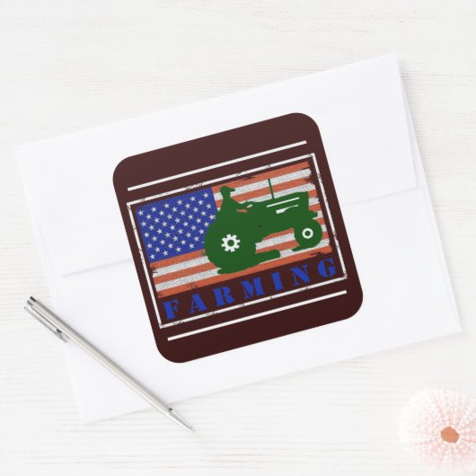 農業 スクエアシール (封筒)