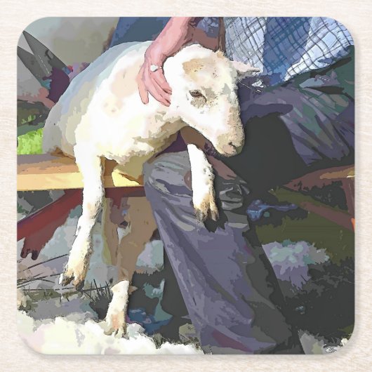 農業 スクエアペーパーコースター (正面)