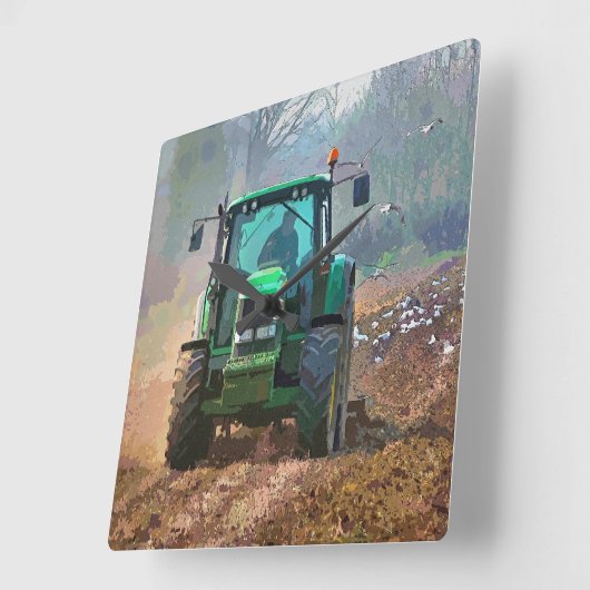 農業 スクエア壁時計 (傾斜)