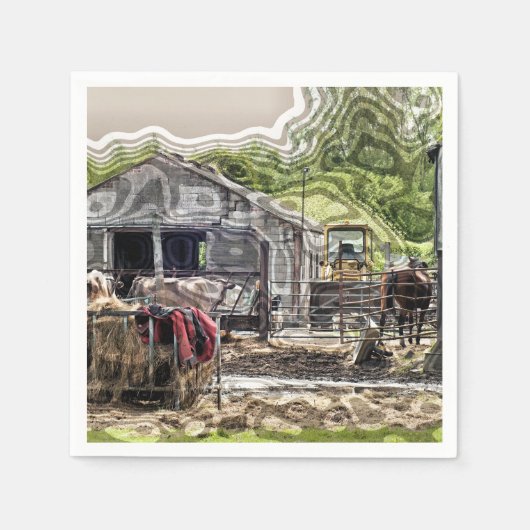 農業 スタンダードカクテルナプキン (正面)