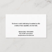 農業 | ファームランドトラクター 名刺 (裏面)