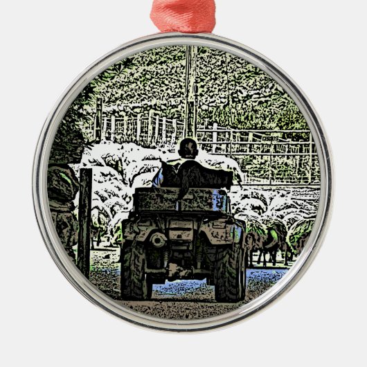 農業 メタルオーナメント (正面)